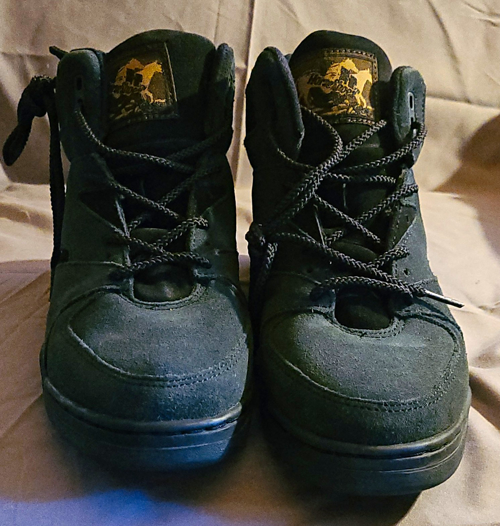 Roper Size 9 Horseshoe Mens Black Leather Lacer Hiking Riding Boots High Top